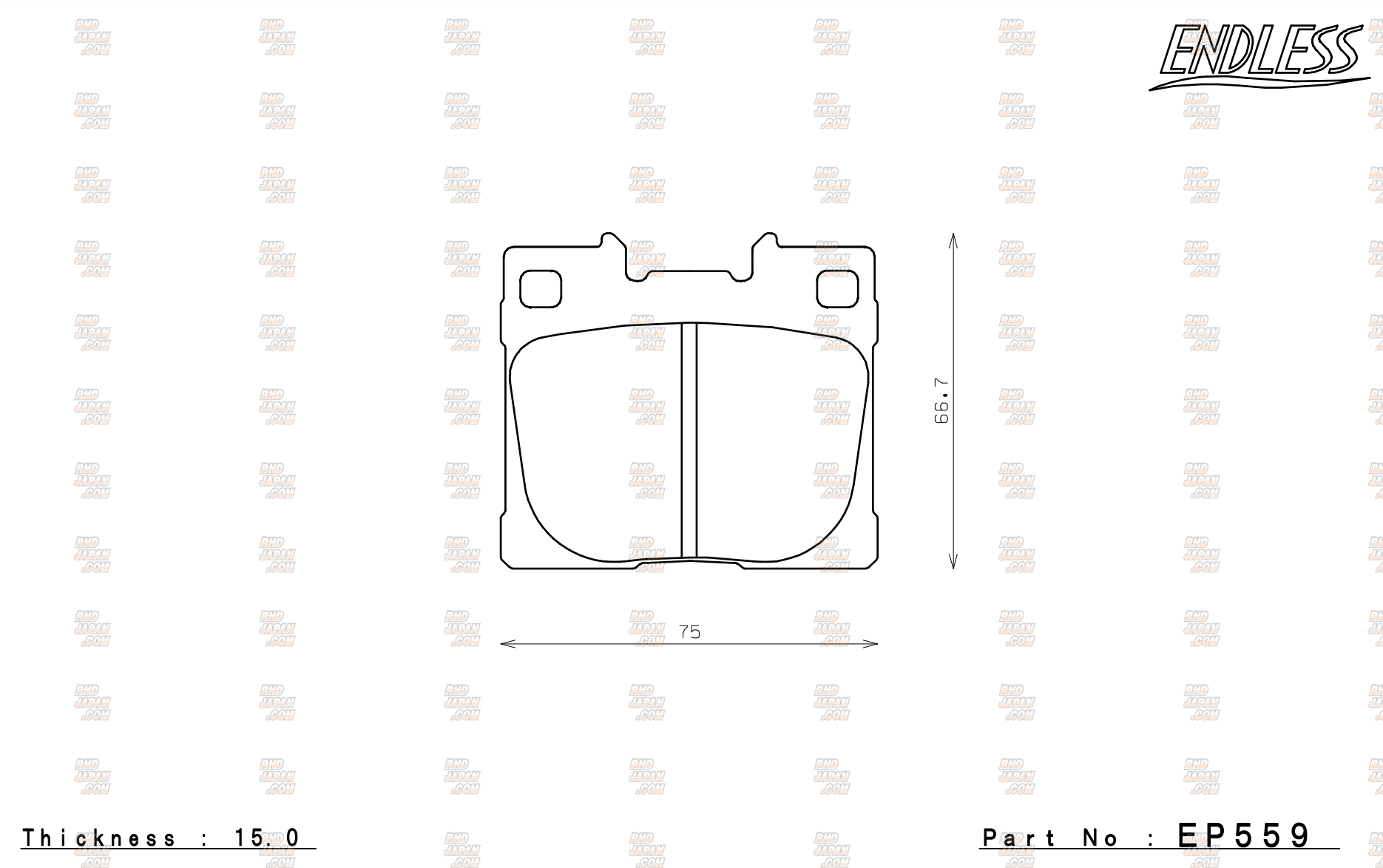 Endless Brake Pads Full Set Type Super Street M-Sports SSM